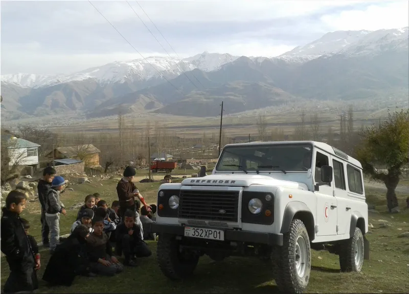 Land Rover Defender and British Red Cross