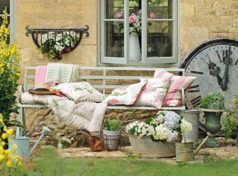 Antiques, quilts, and velvet cushions