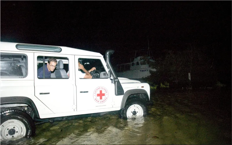 Land Rover Defender and British Red Cross