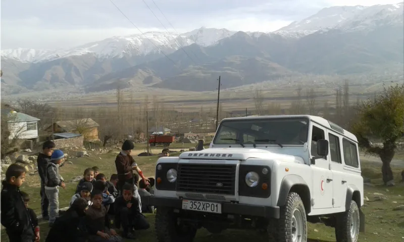 Land Rover Defender and British Red Cross