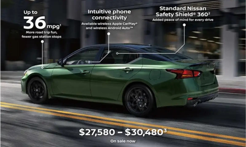 New Nissan Altima Pricing and Trims: Features Start at $27,580