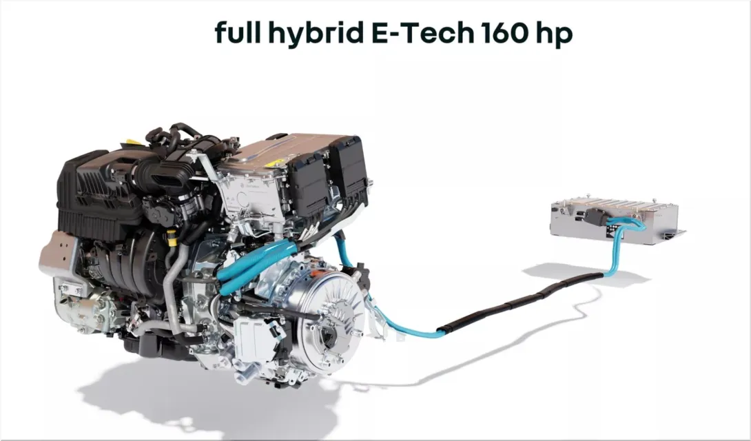 Full hybrid E-Tech 160 hp powertrain