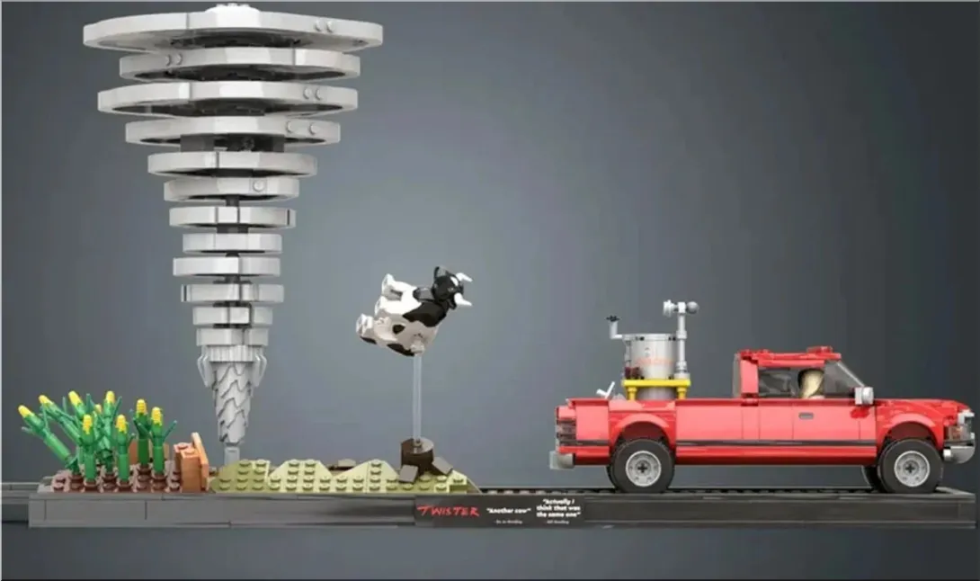LEGO Twister Diorama: A Storm-Chasing Tribute to a 90s Classic