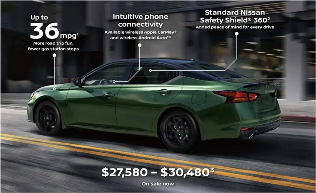 New Nissan Altima Pricing and Trims: Features Start at $27,580